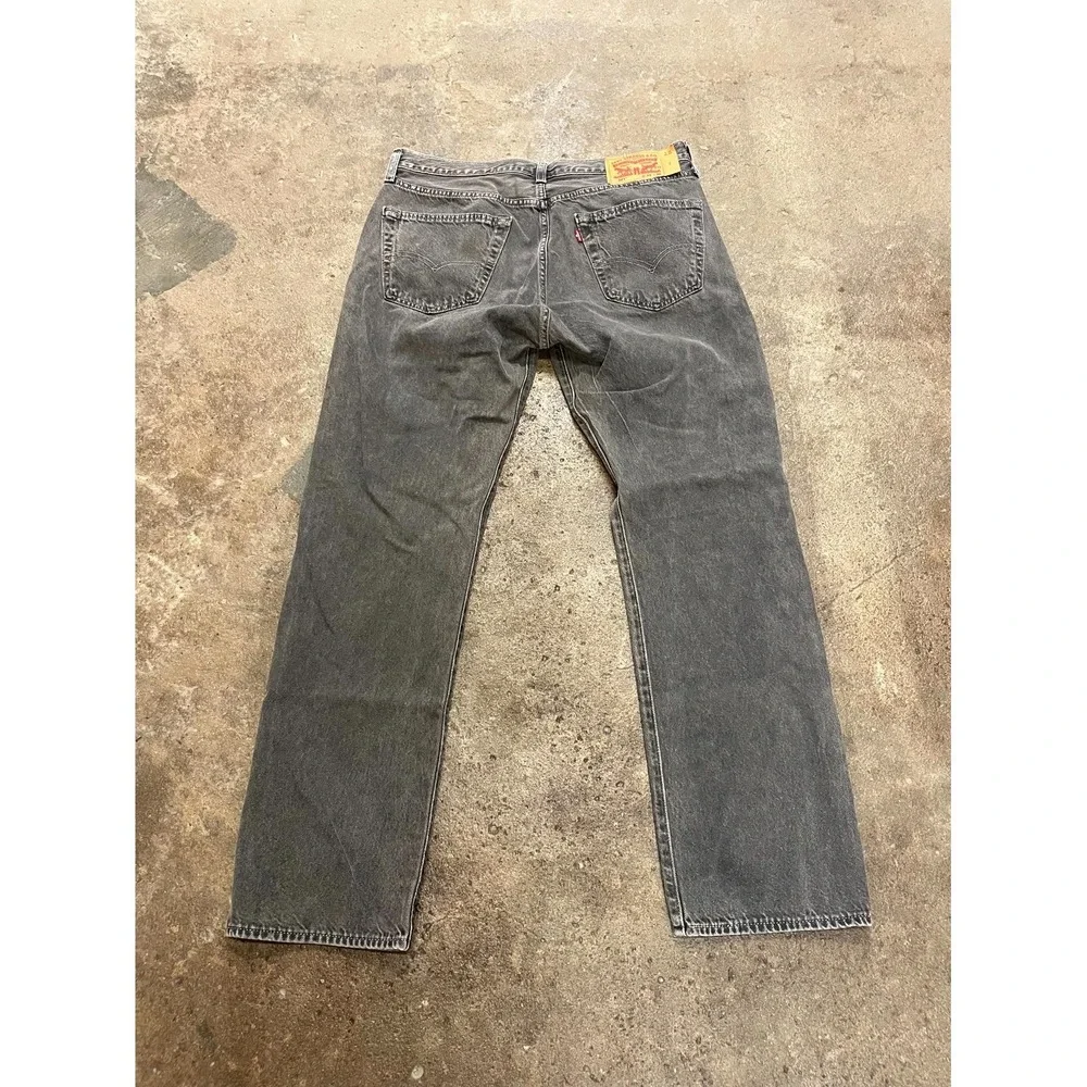 Levi's 501 Original Fit Coated Jeans Mens 33x30‎ Brown Denim Cotton Straight Leg